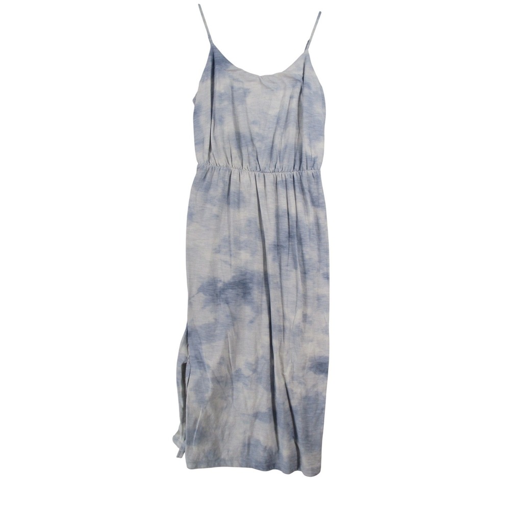 Old Navy Womens Blue White Tie Dye Spaghetti Strap Midi Dress Large 9219-335